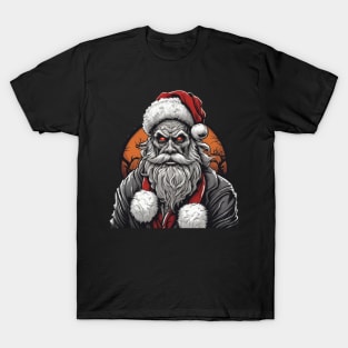 Zombie santa evil red eye design T-Shirt